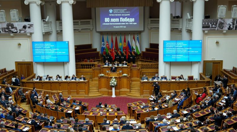 Иштирок ва суханронӣ дар ҷаласаи тантанавии Ассамблеяи Байнипарламентии давлатҳои иштирокчии Иттиҳоди Давлатҳои Мустақил ба муносибати 80-солагии Ғалаба дар Ҷанги бузурги ватании солҳои 1941-1945